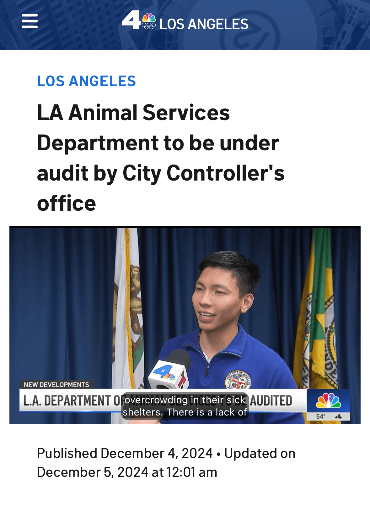 LA Animal Services Department to be under audit by City Controller's Office